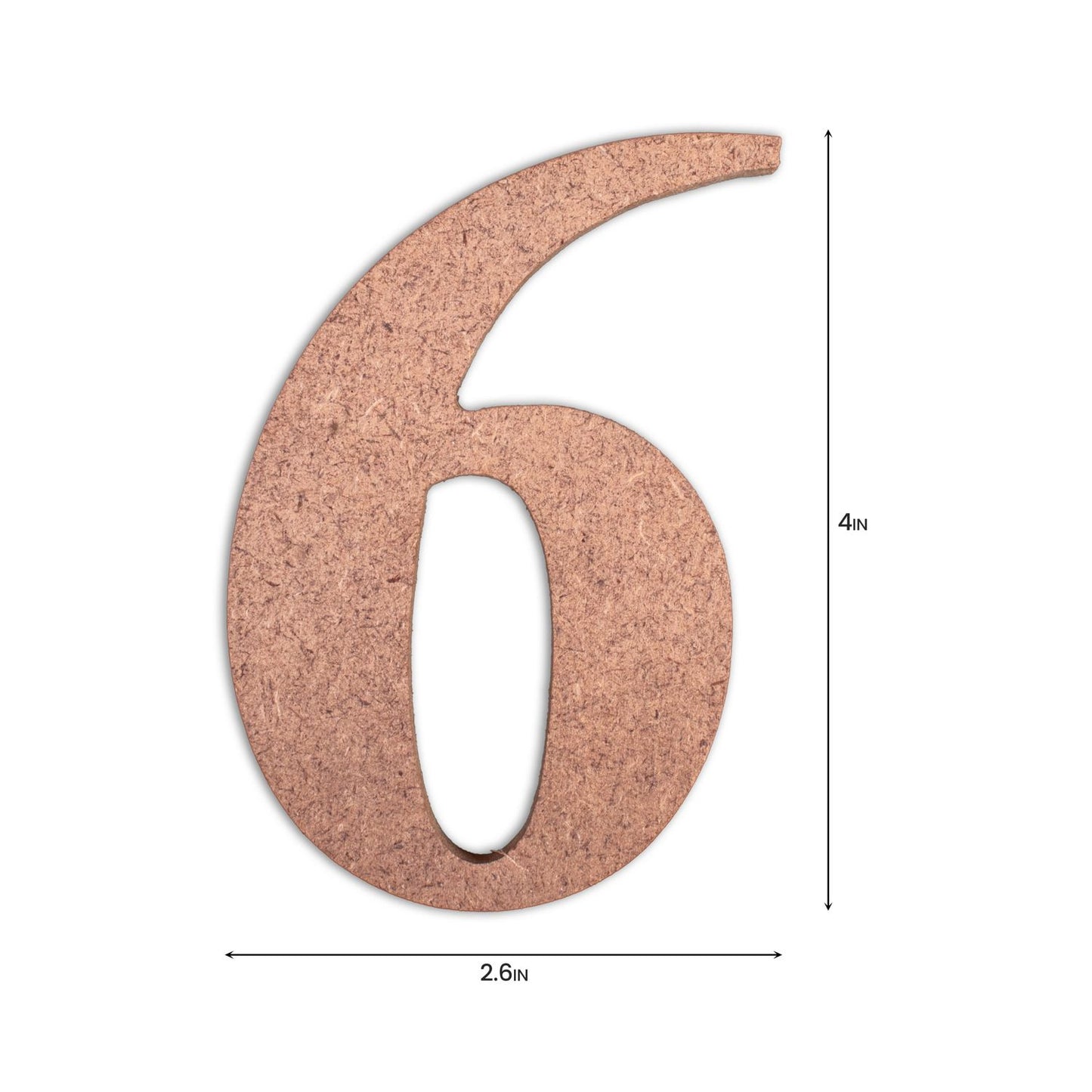 6 Little Birdie MDF Number | 4" | 1Pkg