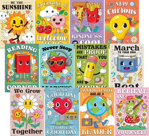 RETRO FUN SMALL POSTER PACK