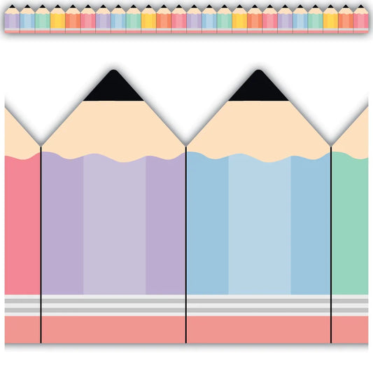 Cool for School Pencils Die-Cut Border Trim
