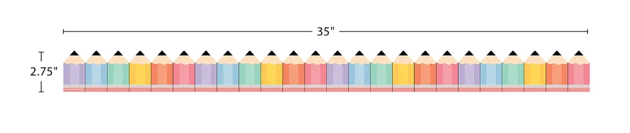 Cool for School Pencils Die-Cut Border Trim