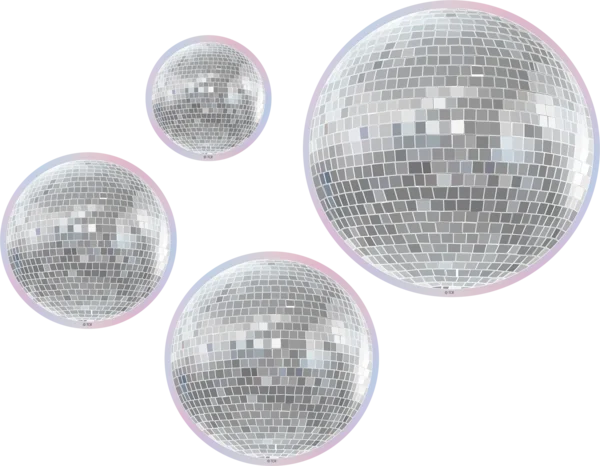 DISCO BALLS ACCENTS ASSORTED SIZES