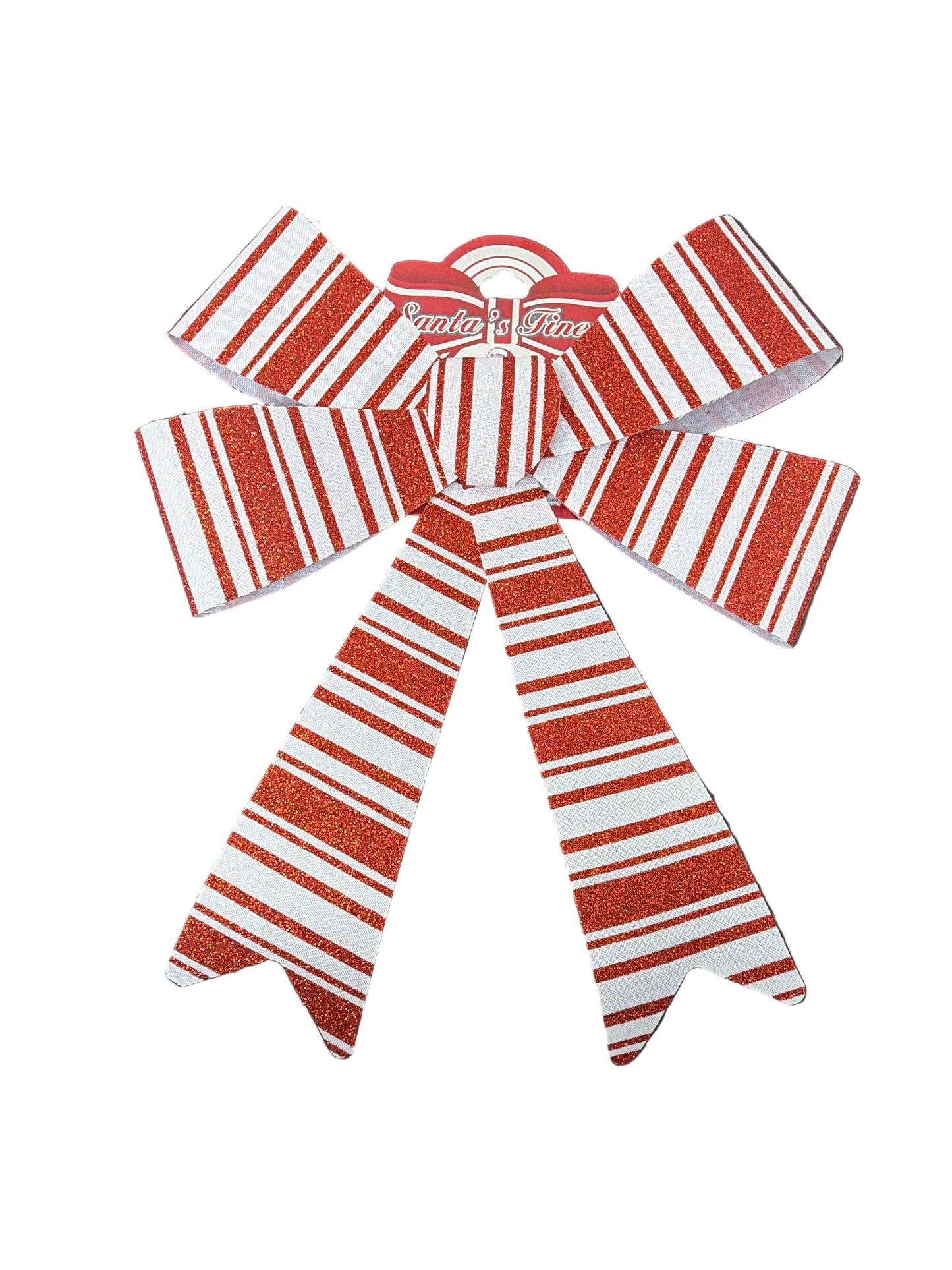 BOW RED STRIPES XLARGE 32*38CM 1PC