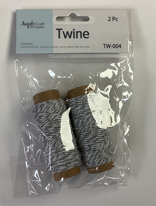 HEMP TWINE CORD ROLL-GRAY/WHITE 2 PC