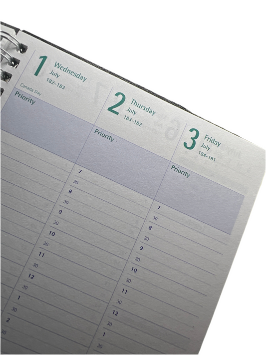 Weekly Time Manager Duraflex Black