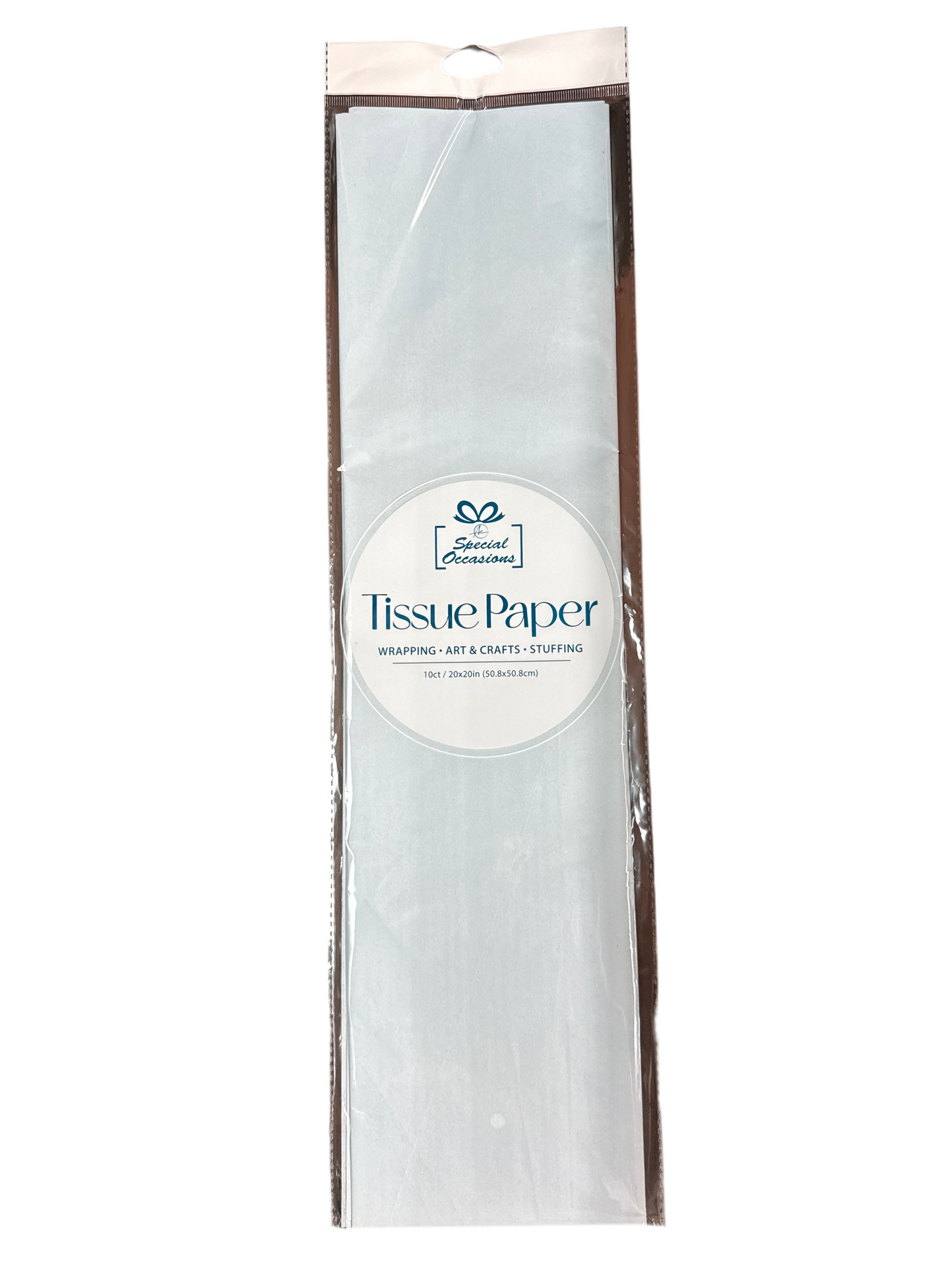 LIGHT BLUE TISSUE PAPER 10 SHEETS 19.69X19.69IN