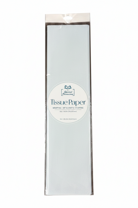 LIGHT BLUE TISSUE PAPER 10 SHEETS 19.69X19.69IN