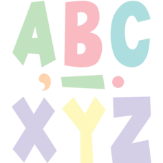 PASTEL POP 7" FUN FONT LETTERS