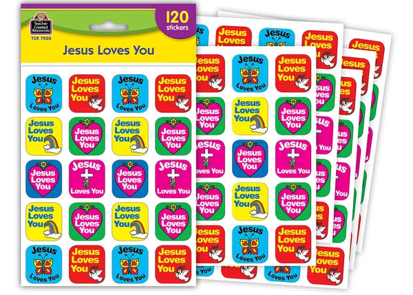JESUS LOVES YOU STICKERS 120 STICKERS