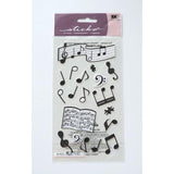 STICKER SILHOUTTE MUSICAL NOTES 19PCS