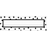 BLACK PAINTED DOTS ON WHITE FLAT NAME PLATES