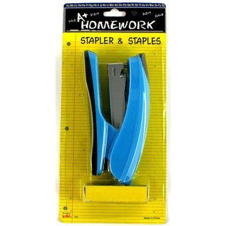 STAPLER STAMDAR DESK 5" W/STAPLES ASSORTED COLORS
