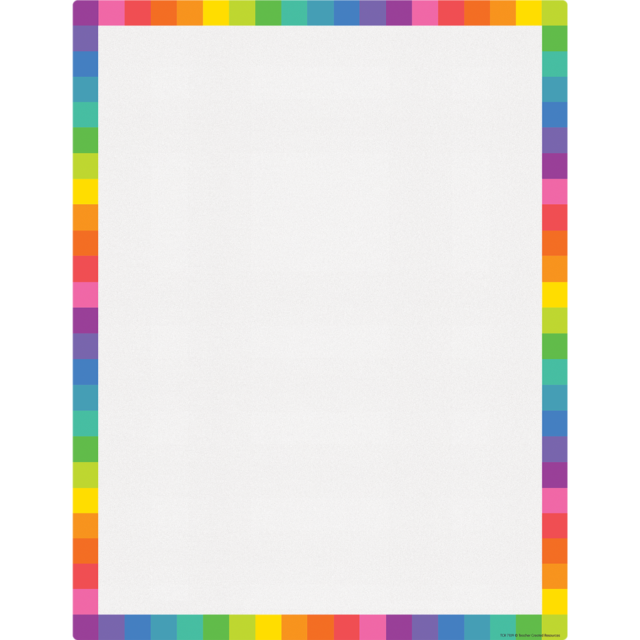 COLORFUL BLANK WRITE-ON/WIPE-OFF CHART
