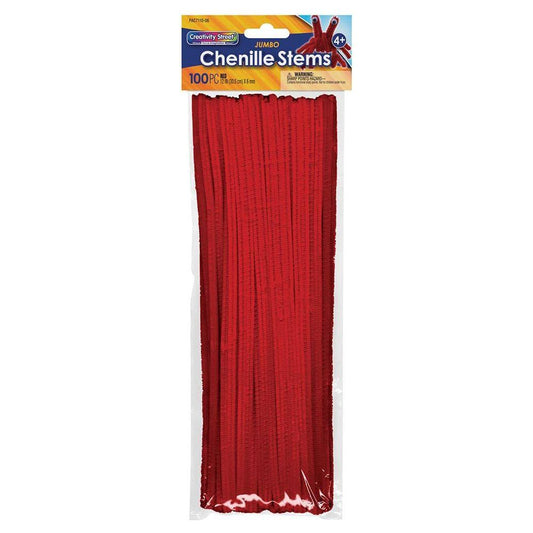 CREATIVITY STREET JUMBO STEMS CHENILLE RED