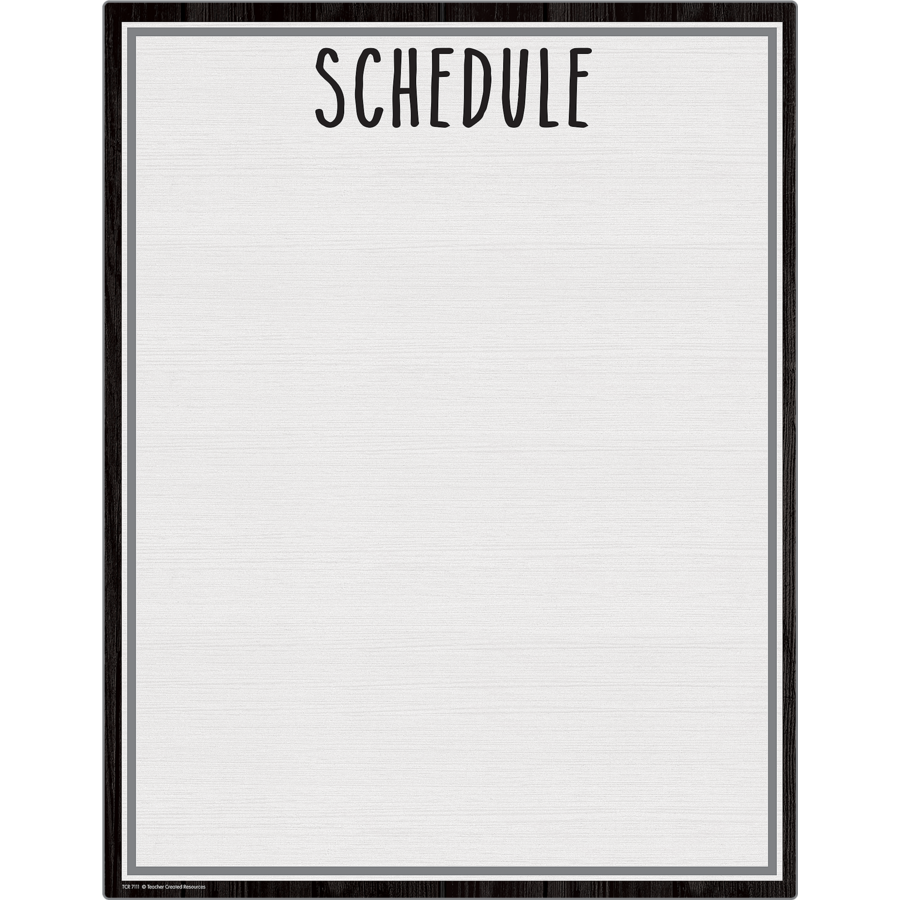 MODERN FARMHOUSE SCHEDULE WRITE ON/WIPE OFF CHART
