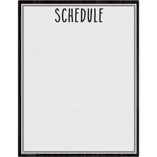 MODERN FARMHOUSE SCHEDULE WRITE ON/WIPE OFF CHART