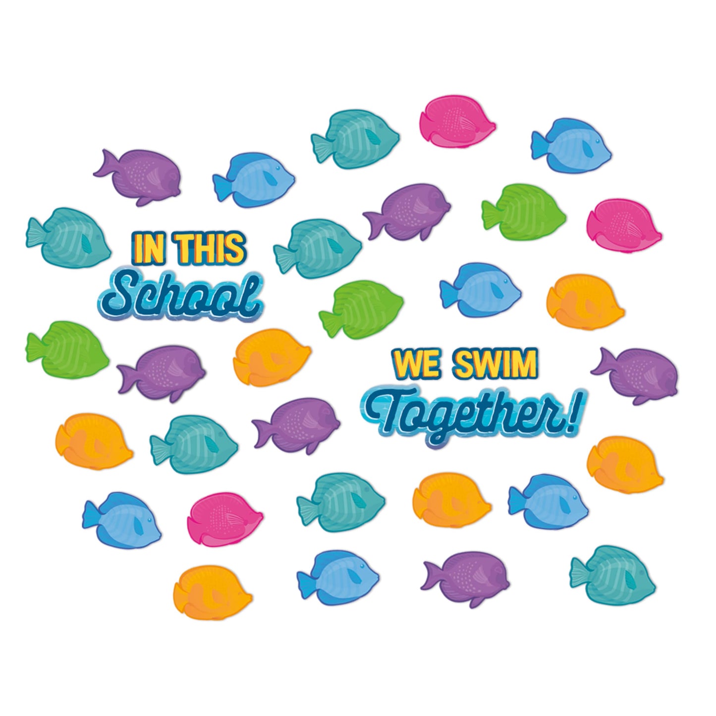 Seas The Day Swim Together | Mini Bulletin Board Set | 36 pcs