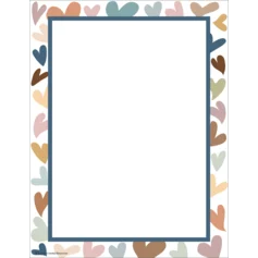 EVERYONE IS WELCOME HEARTS COMPUTER PAPER 8 1/2X11