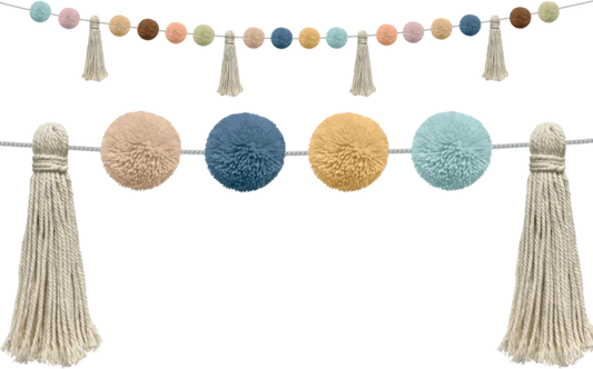 EVERYONE IS WELCOME POM-POMS AND TASSELS GARLAND