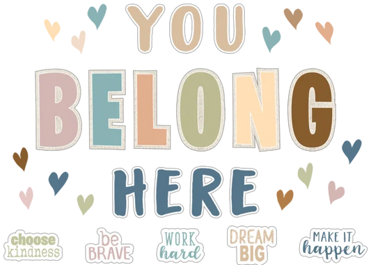 Everyone is Welcome You Belong Here Bulletin Board