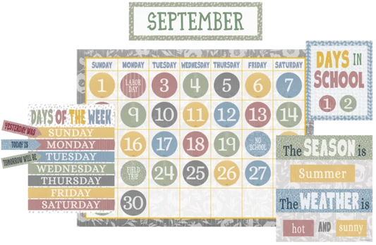 CLASSROOM COTTAGE CALENDAR BULLETIN BOARD
