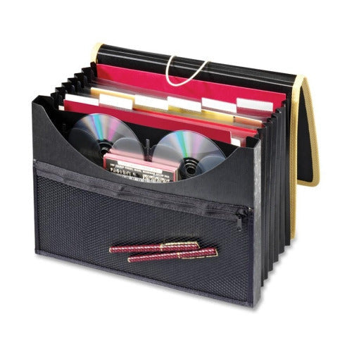 EXPANDING FILE LETTER 7-POCKET BLACK