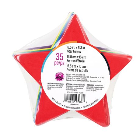 Star Foam Assorted Colors | 6.5 inches | 35 pieces