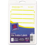 FILE FOLDER LABELS 1/3 YELLOW 252 PC