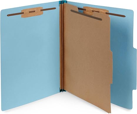 1 Partition Folder Legal Blue