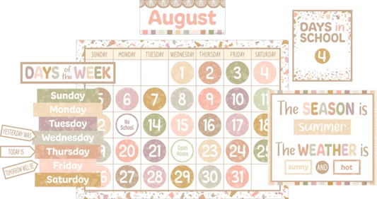 TERRAZZO TONES CALENDAR BULLETIN BOARD 115PCS