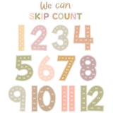 TERRAZZO TONES SKIP COUNTING/MULTIPLES JUMBO NUMBERS 1-12