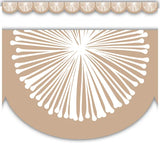 NATURAL POMS SCALLOPED DIE-CUT BORDER TRIM