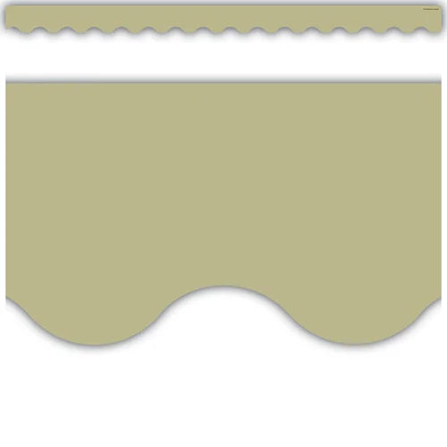 OLIVE GREEN SCALLOPED BORDER TRIM