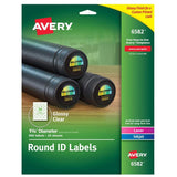 ROUND LABELS GLOSSY CLEAR 1-5/8" PQ.500