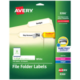 FILE FOLDES LABELS WHITE 2/3" X 3-7/16" PQ.750