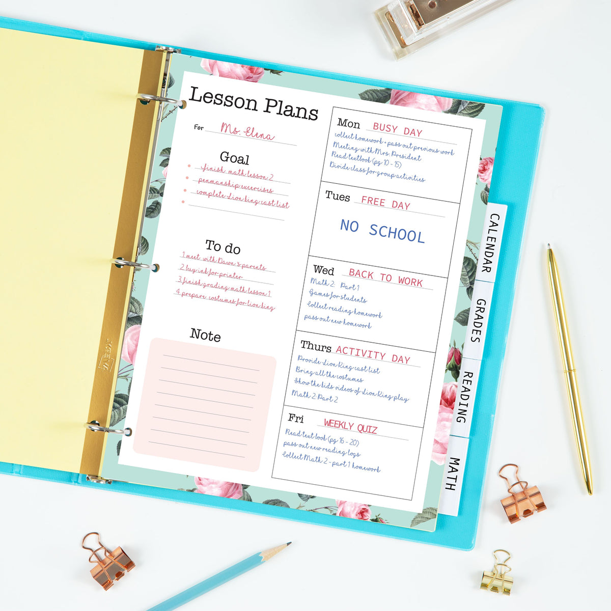 Big Tab Insertable Dividers 5-Tab Set Clear Tabs
