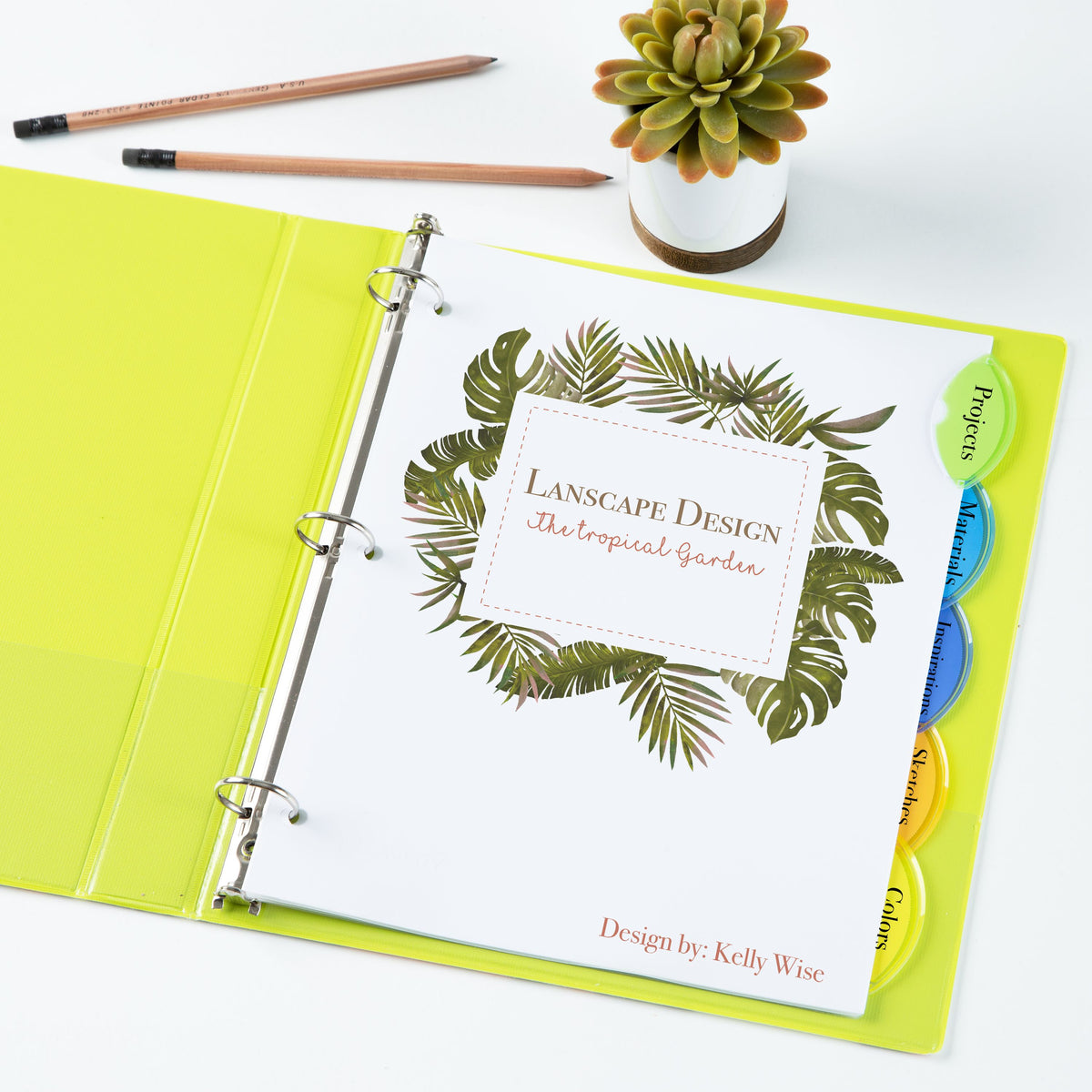 Plastic Dividers 5-Tab Set Multicolor