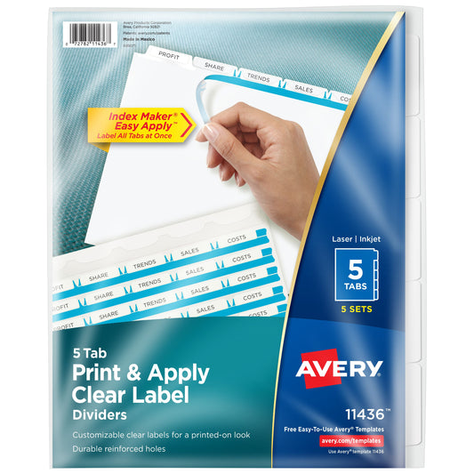 AV Index Maker Tabs 5