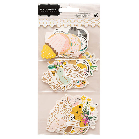 HEY HELLO EPHEMERA ICONS GOLD FOIL 40PCS