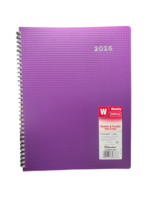 Weekly Time Manager Duraflex Purple