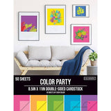DOUBLE SIDED CARDSTOCK COLOR PARTY 8.5X11IN