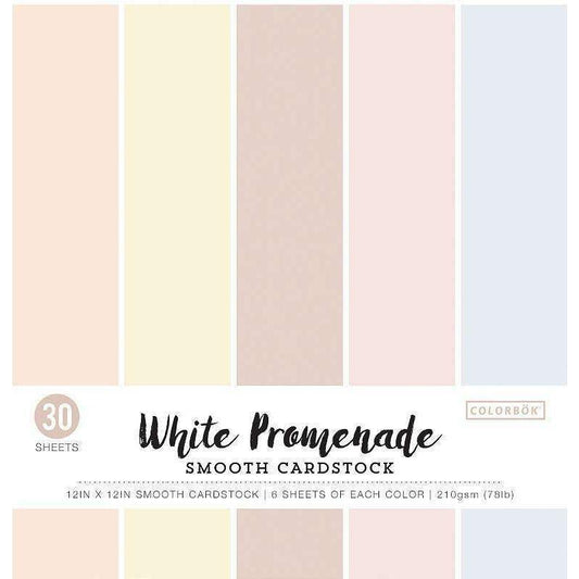 VINTAGE WHITES SMOOTH CARDSTOCK PAPER PAD 12X12