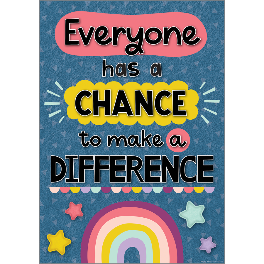 EVERYONE HAS A CHANCE TO MAKE A DIFFERENCE POSTER