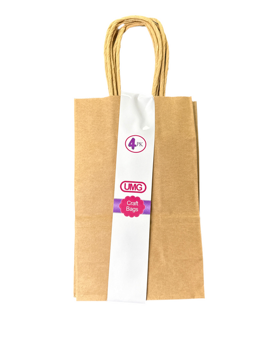 CRAFT BAG SMALL 13X8X21CM NATURAL 4PC