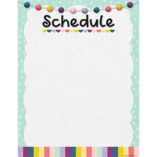 OH HAPPY DAY SCHEDULE WRITE-ON/WIPE OFF CHART