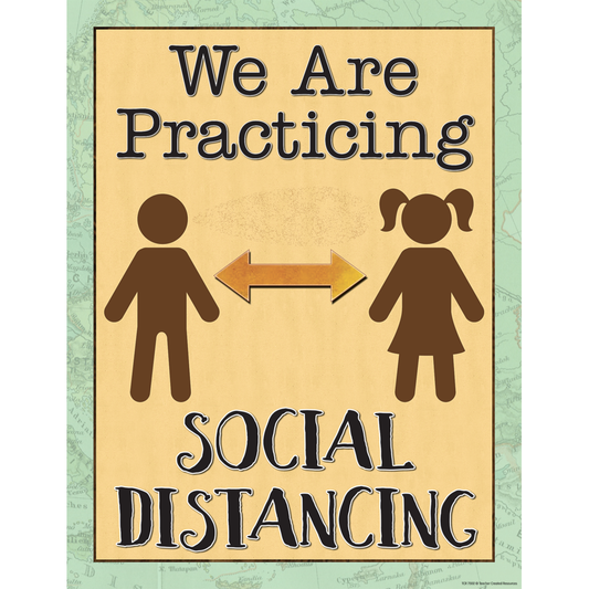 WE ARE PRACTICING SOCIAL DISTANCING CHART