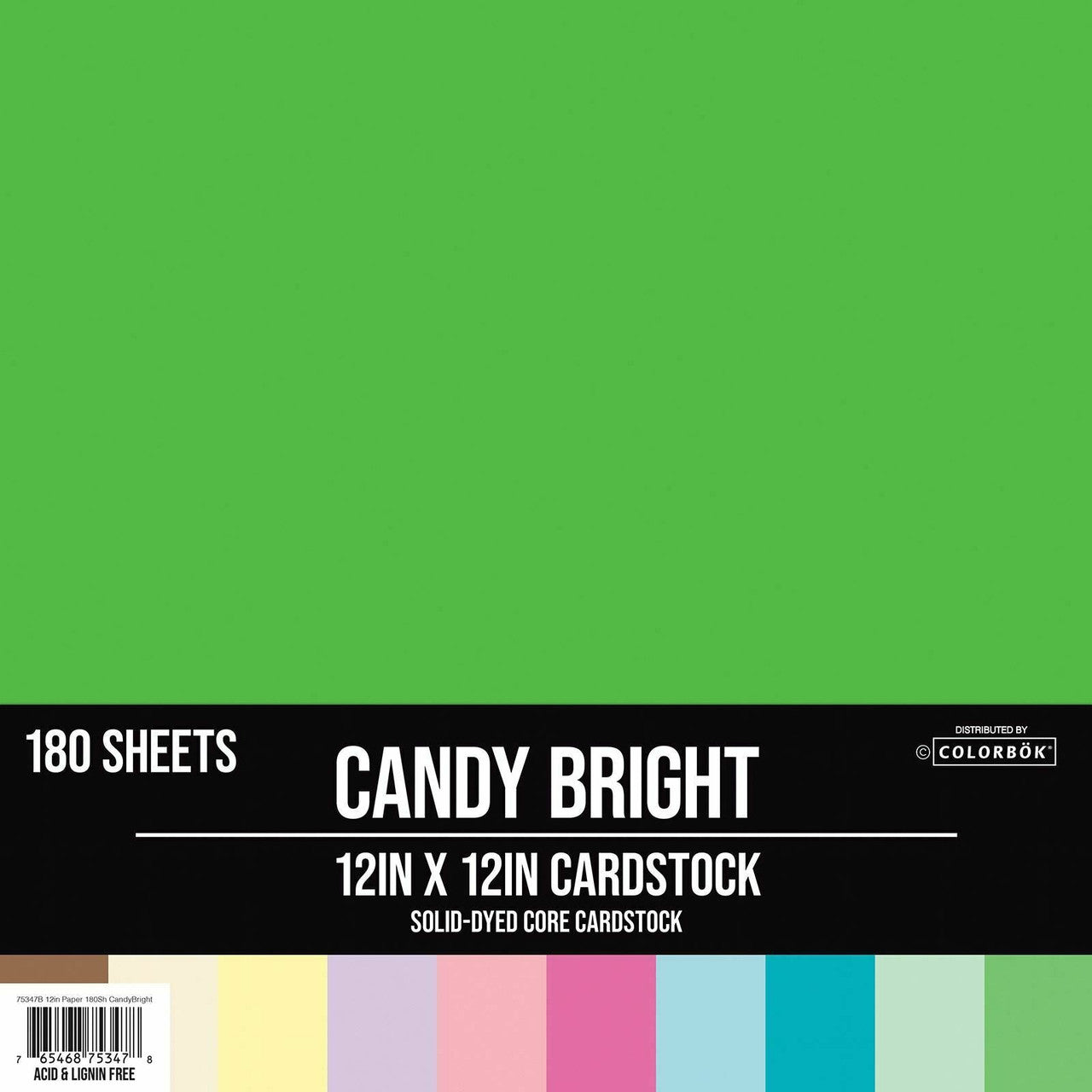 CANDY BRIGHT CARDSTOCK PAPER PAD 12X12