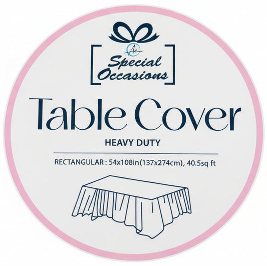 Table Cover | Heavy Duty | Rectangular | Pink