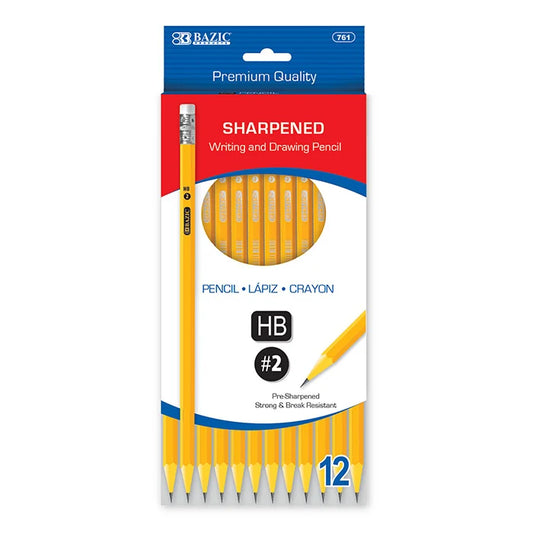 Pre-Sharpened #2 Premium Yellow Pencils pqt. 12