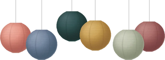 WONDERFULLY WILD 8" HANGING PAPER LANTERNS 6PCS