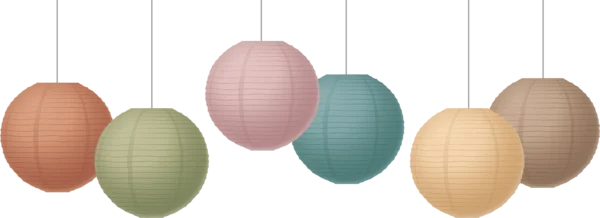 EVERYONE IS WELCOME 8" HANGING PAPER LANTERNS